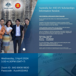 Australia for ASEAN Scholarships 2025 – Application Opening, Deadline: April 30, 2024