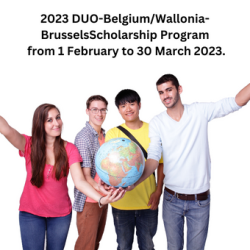 2023 DUO-Belgium/Wallonia-Brussels  Scholarship Program