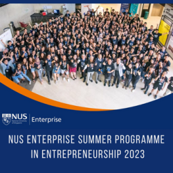 NUS Enterprise Summer Programme in Entrepreneurship, Deadline March 20, 2023