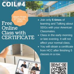 Join the COIL#4: Collaborate with Students from SUT and HCC on Cross-Country Learning and Workshops via Online Platform Starting March 27th, 2023
