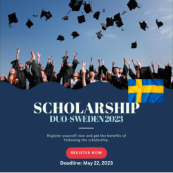 DUO-Sweden 2023 scholarship, Deadline: May 22, 2023