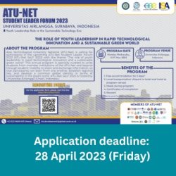 ATU-Net Student Leader Forum 2023, Application deadline : 28 April 2023