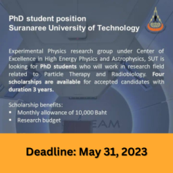 Unveiling New Horizons: SUT Offers Four Prestigious PhD Scholarships in Particle Therapy and Radiobiology Research   Deadline: May 31, 2023