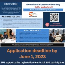 WACE Global Challenge, Applications are now open, the registration fee for all SUT participants, Deadline: June 1, 2023