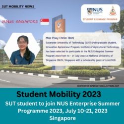 SUT student to join NUS Enterprise Summer Programme 2023, July 10-21, 2023