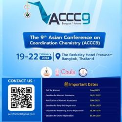 the 9th Asian Conference on Coordination Chemistry (ACCC9), February 19-22, 2024