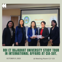 Roi Et Rajabhat University study tour at CIA-SUT., October 31, 2023