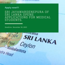 ประชาสัมพันธ์การศึกษาต่อแพทยศาสตร์ ณ Sri Jayawardenepura of Sri Lanka, Deadline: November 30, 2023