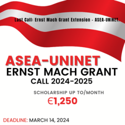 Final Call! : Ernst Mach Grant (call 2024/2025) – ASEA-UNINET, Deadline: March 14, 2024