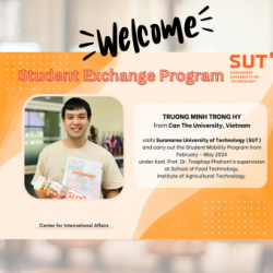 Welcoming Mr. Truong Minh Trong Hy, participating in the Student Mobility Program @SUT
