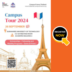 Join the CAMPUS FRANCE “Campus Tour 2024” at SUT!, September 26, 2024