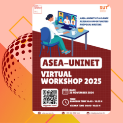 Join us for the ASEA-UNINET Virtual Workshop 2025 hosted by SUT, November 26, 2024