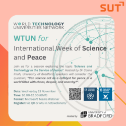 Register Now: WTUN Event for International Week of Science and Peace,November 13, 2024